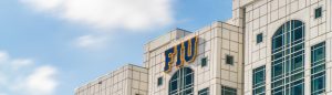 FIU sign on top of Green Library